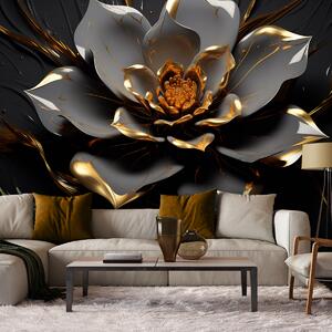 Fototapeta Zlatosivý lotosový květ Materiál: Vliesová, Rozměry: 200 x 140 cm