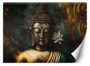 Fototapeta Zlatý Budha na abstraktním pozadí Materiál: Vliesová, Rozměry: 200 x 140 cm