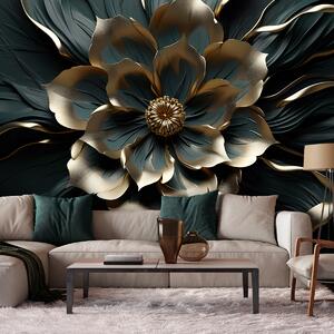 Fototapeta Zlatý květ v luxusním stylu Materiál: Vliesová, Rozměry: 300 x 210 cm