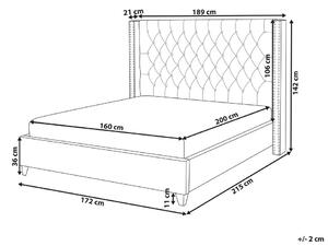 Manželská postel 160 cm Lubbka (bílá) (s roštem). 1081059