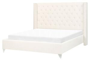 Manželská postel 160 cm Lubbka (bílá) (s roštem). 1081059