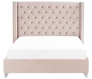 Manželská postel 180 cm Lubbka (růžová) (s roštem). 1081057