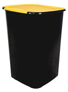BELLI e FORTI s.r.l. Belli E Forti koš na tříděný odpad RECYCLING, černý, plast, žluté víko, 50 L