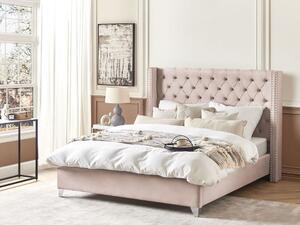 Manželská postel 180 cm Lubbka (růžová) (s roštem). 1081057