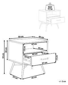 Noční stolek Lubza 2 (světlé dřevo). 1081076