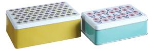Dekorativní kovové úložné boxy s víkem v sadě 2 ks Joni – Premier Housewares