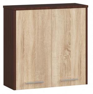 Koupelnová závěsná skříňka FIN W60 2D-wenge/sonoma