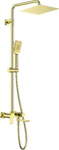 Aplomo Alpinia sprchový set s vanovou baterií, zlatá