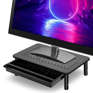 Stojan na notebook / monitor NANKIN se zásuvkou černý