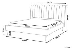 Manželská postel 140 cm Marvik (béžová). 1081275