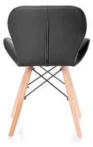 Kožené jídelní židle Černý SILLA