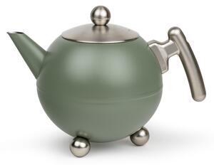 Bredemeijer Dvoustěnná konvička na čaj Duet Bella Ronde 1,2L Army Green