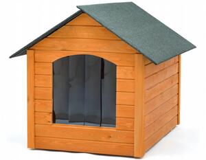 Zateplená bouda pro velikost psa. XL - 113 cm x 90 cm x 89 cm Jantar