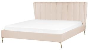 Manželská postel 180 cm Mirabell (béžová) (s roštem) (s USB portem). 1081448