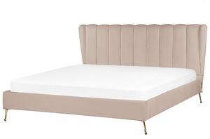 Manželská postel 180 cm Mirabell (šedobéžová) (s roštem) (s USB portem). 1081447