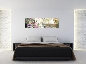 Obraz - Designové květiny (170x50 cm)
