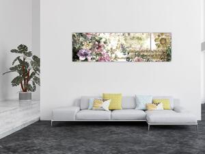 Obraz - Designové květiny (170x50 cm)