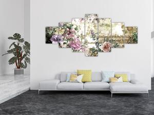 Obraz - Designové květiny (210x100 cm)
