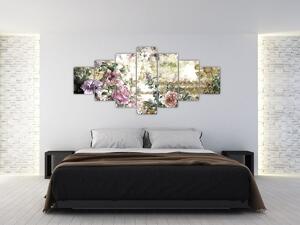Obraz - Designové květiny (210x100 cm)