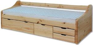 Drewmax Dřevěná postel 90x200 LK131 borovice