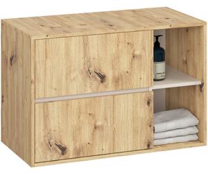 Skříňka pod umyvadlo VAMI W90 2SZ dub artisan / krémová