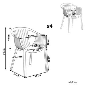 Set 4 ks zahradních židlí Napza (béžová). 1081637