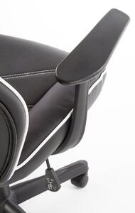 Stylová nastavitelná kancelářská židle černobílá HREFNA