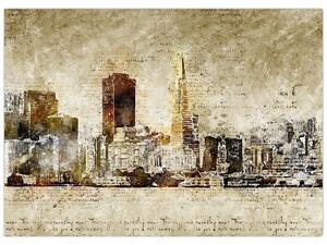 Obraz - Umělecky ztvárněné město (70x50 cm)