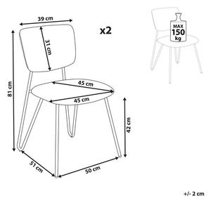 Set 2 ks jídelních židlí Nelza (bílá). 1081680