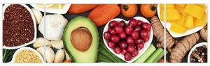 Obraz - Zdravé potraviny (170x50 cm)