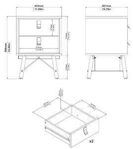 Noční stolek RY 86014 jackson hickory - TVI