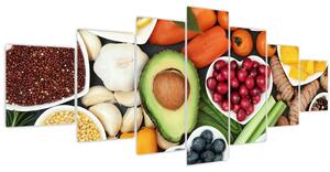 Obraz - Zdravé potraviny (210x100 cm)