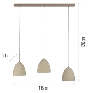 Schöner Wohnen 12541-42 - Lustr na lanku TRAVENTA 3xE27/40W/230V beton