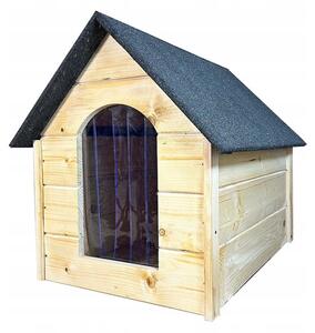HBG Dřevěná bouda pro psa Trend L, zateplená, přírodní 68 cm x 60 cm x 82 cm