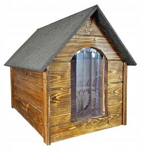 HBG Dřevěná bouda pro psa Trend L, zateplená, impregnovaná tmavá 68 cm x 60 cm x 82 cm