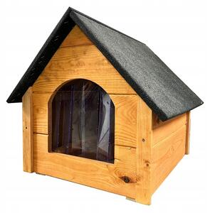 HBG Dřevěná bouda pro psa Trend M, zateplená, impregnovaná světlá 49 cm x 49 cm x 62 cm