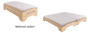 Drewmax Dřevěná postel 90x200 LK138 borovice