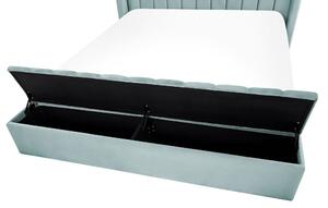 Manželská postel 160 cm Noya (mátová) (s roštem) (s úl. prostorem). 1081731