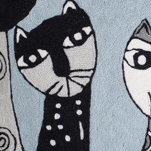 Povlak ART WOOL cats šedobéžová 45 x 45 cm