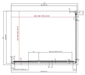 Ravak Pivot Sprchové dveře 100 cm, transparent/satin 03GA0U00Z1 PDOP2-100