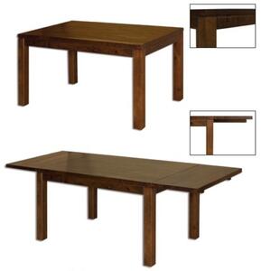 Drewmax Jídelní stůl st302 S120 masiv dub, šířka desky 2,5 cm, 1 křídlo dub bělený Hrana - S3