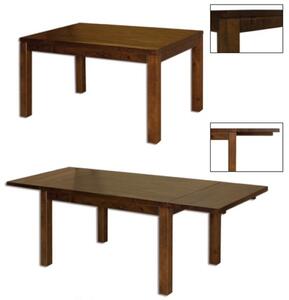 Drewmax Jídelní stůl st302 s160 masiv dub, šířka desky 2,5 cm, 2 křídla dub přírodní Hrana - S3