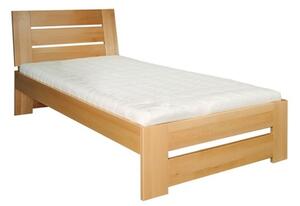 Drewmax Dřevěná postel 100x200 buk LK182 koniak