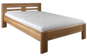 Drewmax Dřevěná postel 200x200 LK211 masivní dub brendy