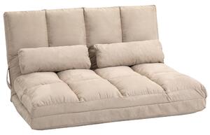 HOMCOM Podlahové křeslo s rozkladem 3 polohy 102x73x60cm béžová