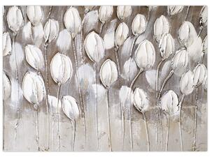 Obraz - Strukturované tulipány (70x50 cm)