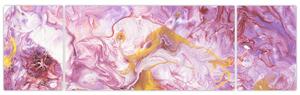 Obraz - Růžová abstrakce (170x50 cm)