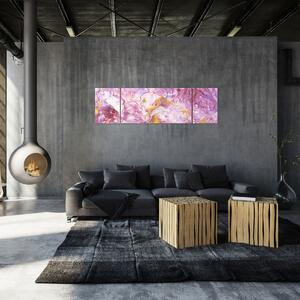 Obraz - Růžová abstrakce (170x50 cm)