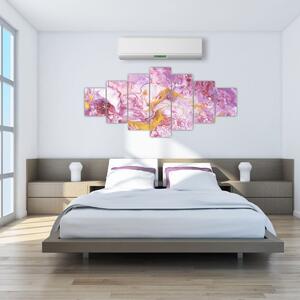 Obraz - Růžová abstrakce (210x100 cm)
