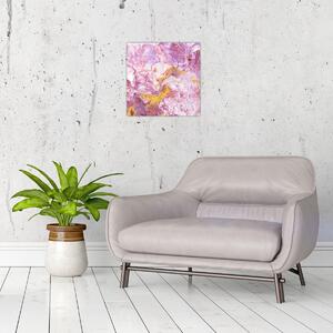 Obraz - Růžová abstrakce (30x30 cm)